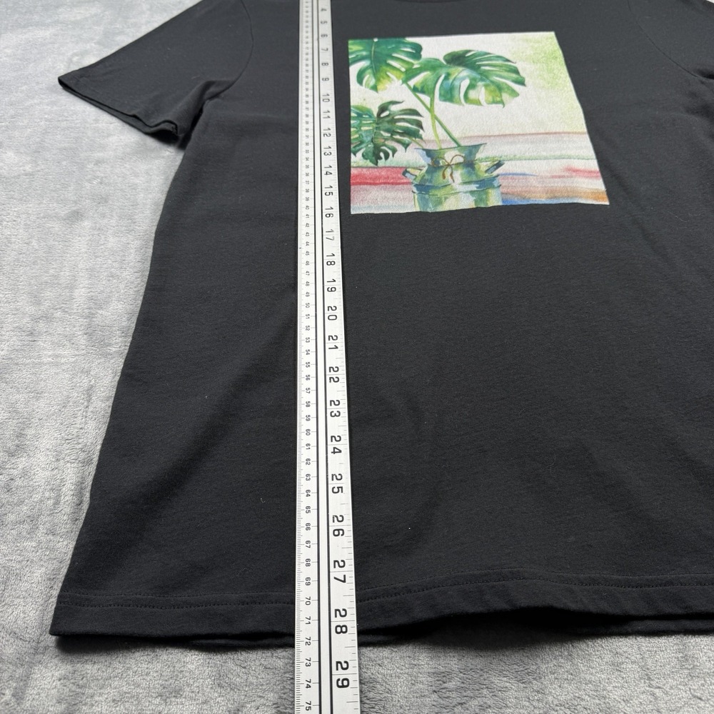 Express Mens Black Monstera Graphic T Shirt Crew Neck Medium - Picture 4 of 6